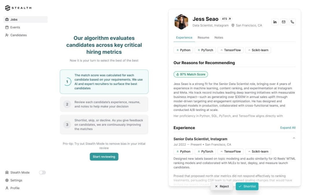 The Smarter Way to Hire AI-Powered, Human Expertise. 2 02 Real Time Candidate Matching